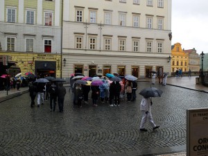 La pluie sur Prague